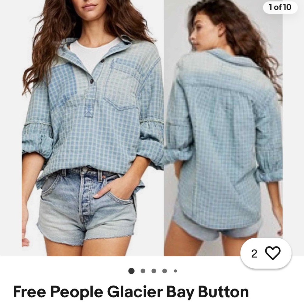 Free People Glacier Bay denim shirt